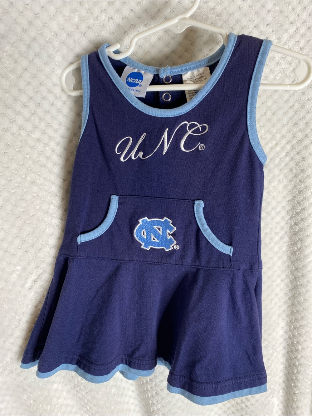 University of North Carolina (UNC) Girls Navy & Carolina Blue Dress